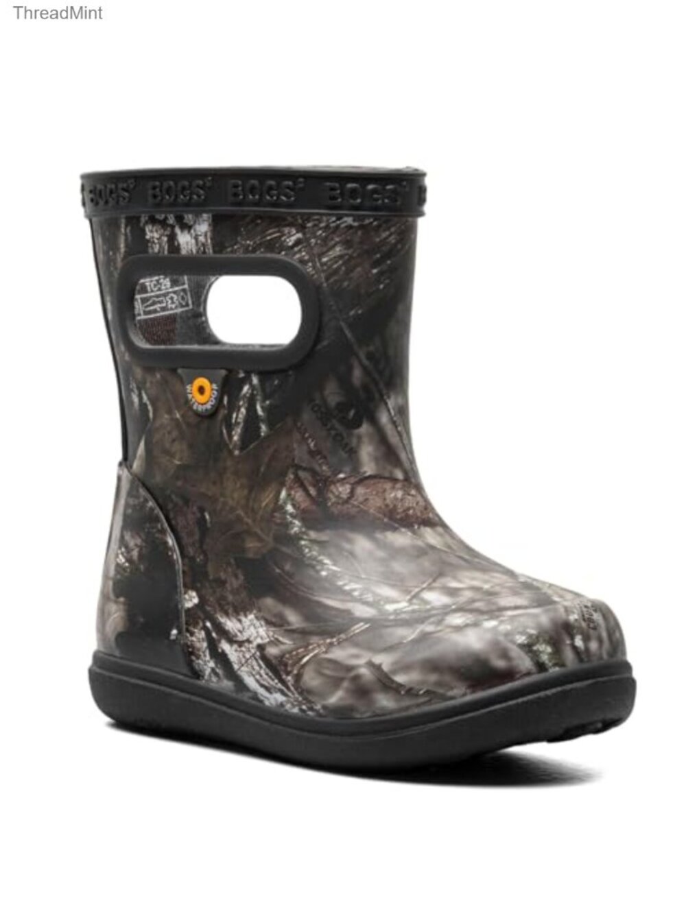 Waterproof Kids Rain Boots with Pull-On Handles for Toddlers